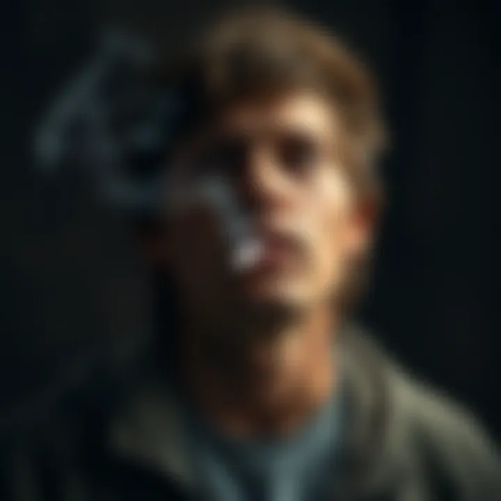 Conceptual art highlighting the journey to a smoke-free life