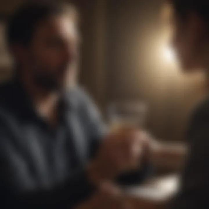 Therapist guiding a client through recovery