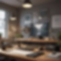 Calm and focused workspace