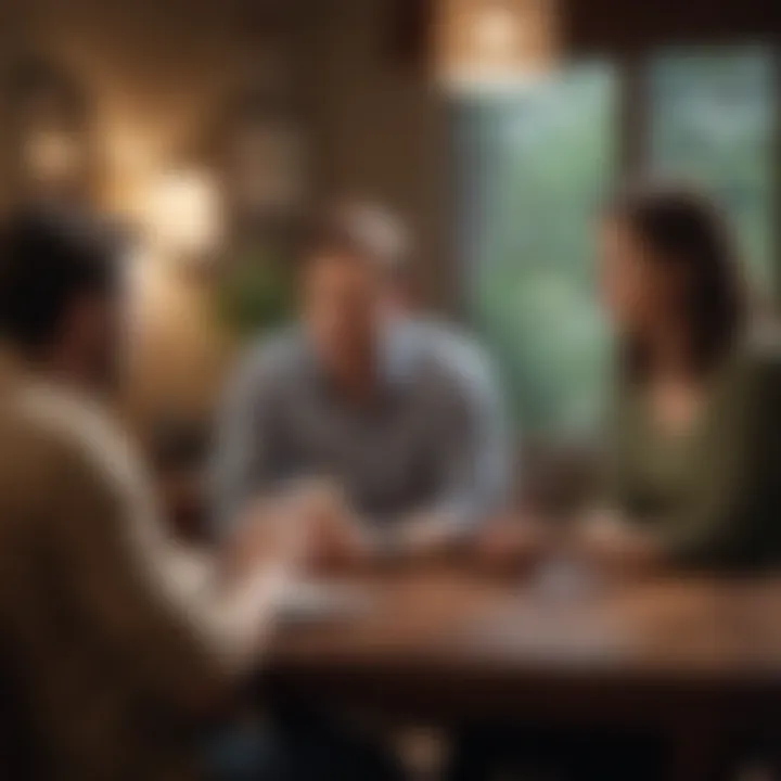 Couple in deep conversation during marriage counseling