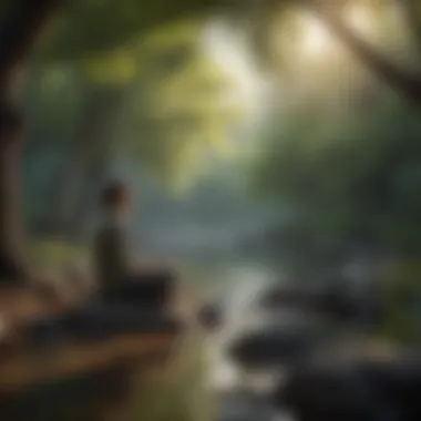 Mindfulness Meditation for Anxiety Relief Person practicing mindfulness meditation in a serene setting