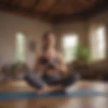 Person engaging in calming yoga poses to reduce anxiety