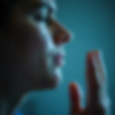 Harnessing Breath: The Power of Deep Breathing Close-up of a person practicing deep breathing