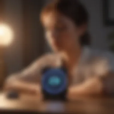 Integrating Mindfulness with Time Management Tools A person meditating with a digital timer