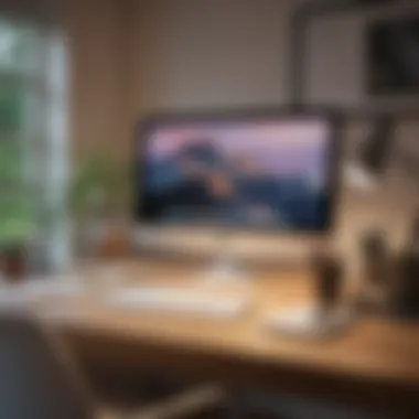 Creating a Calm Workspace for Productivity A serene workspace with a planner and a computer