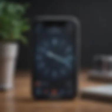 A smartphone displaying time management app features