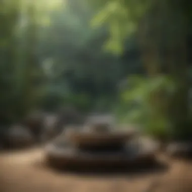 Tranquil Zen Garden with Serene Bamboo Fountain Zen Garden with Bamboo Fountain
