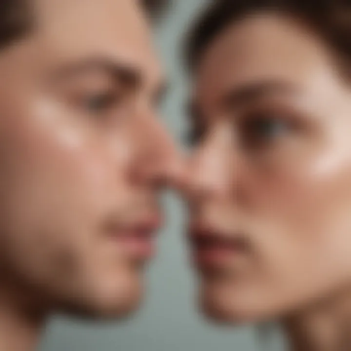 Abstract representation of distorted perceptions of intimacy