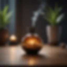 Elegant diffuser emitting calming scents