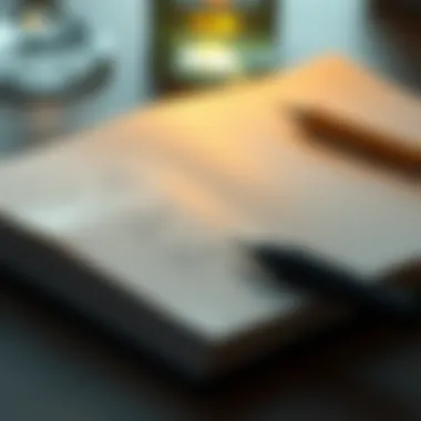 Journaling for Enhanced Concentration A close-up of a journal with a focused mindset list