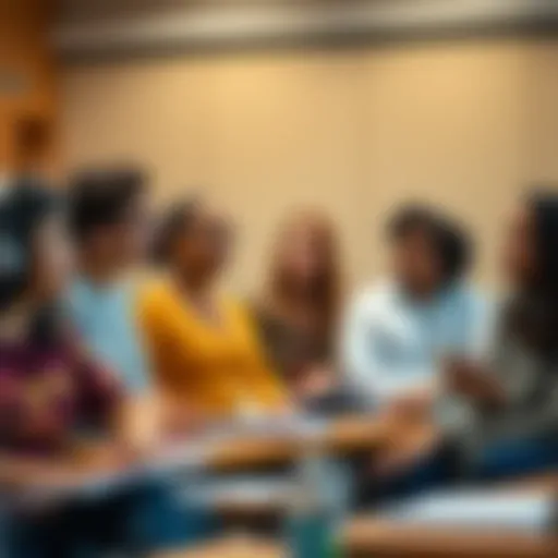 A diverse group of students engaging in a psychology seminar