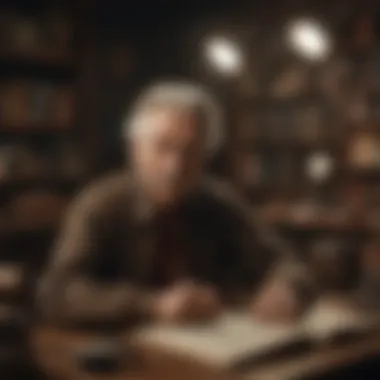 Vintage portrait of Erik Erikson in his study