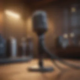 Microphone representing podcast discussions