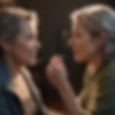 Establishing Meaningful Connections Two individuals engaging in a heartfelt conversation