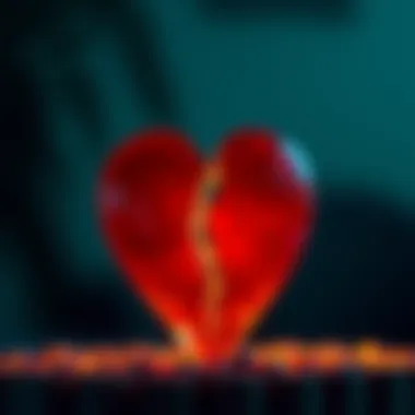 A broken heart symbolizing trust issues