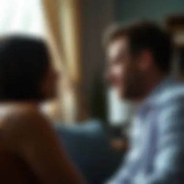 A couple engaging in a deep conversation