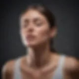 Gentle neck stretching exercise to relieve tension