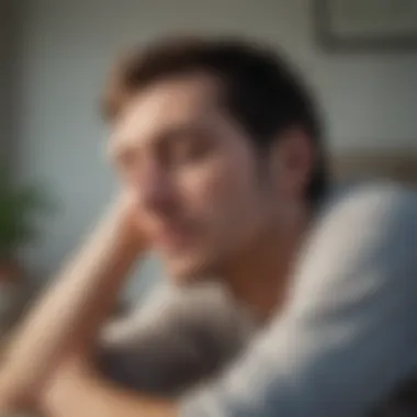 Exhaustion's Influence on Mental Well-being Illustration showing the impact of exhaustion on mental health