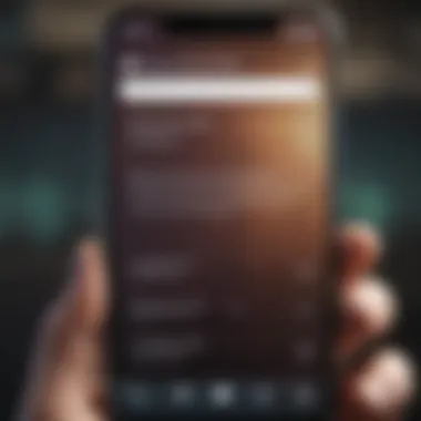 A close-up of a smartphone displaying a mental health chat interface