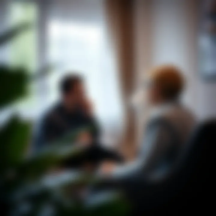 Cognitive Behavioral Therapy Session Visual depiction of cognitive behavioral therapy session.