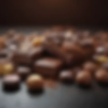 The Sweet Connection: Chocolate and Romance A collection of chocolates presented as symbols of indulgence and romance