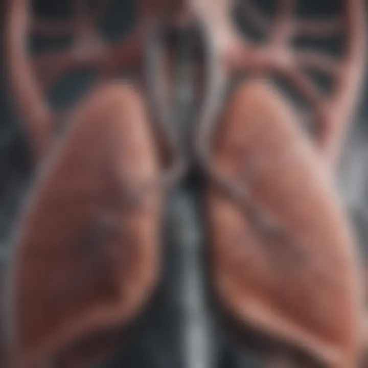 Illustration of lungs demonstrating the impact of apnea breathing