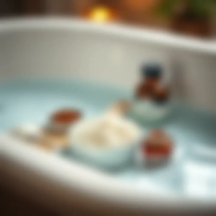Close-up of bath float kit ingredients emphasizing relaxation