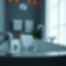 A serene bath environment showcasing various float kit components