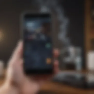 Smartphone with Smoking Tracker App