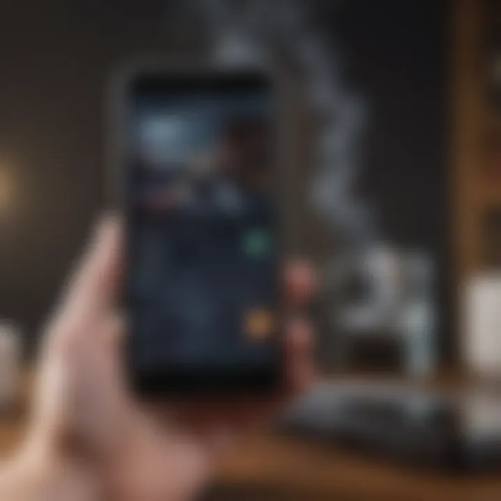 Smartphone with Smoking Tracker App