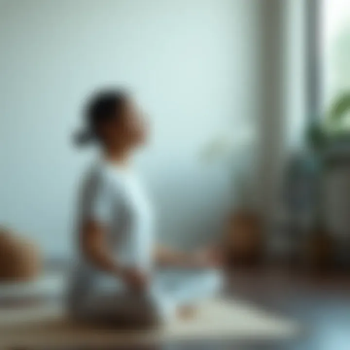 Meditation Practice for Inner Awareness An individual practicing meditation in a peaceful environment.