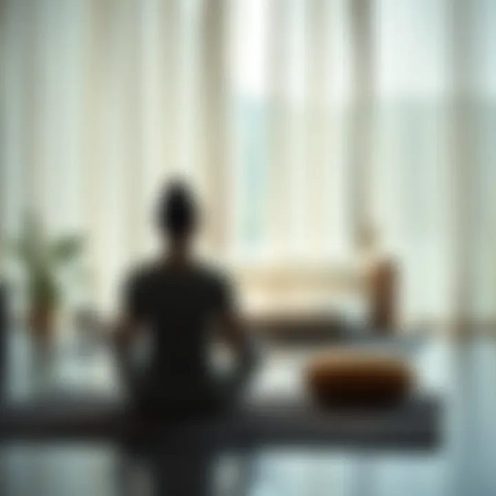 Scene of Relaxation and Calm A calming scene depicting relaxation and mindfulness.