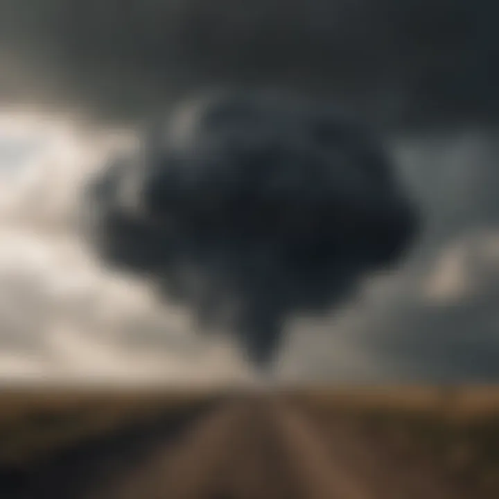 Conceptual illustration of a dark cloud symbolizing depression