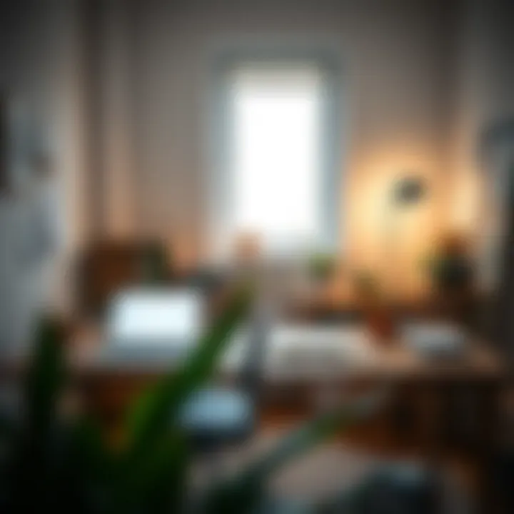 Creating an Optimal Workspace A peaceful workspace promoting focus and productivity.