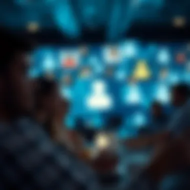 Online Community Connection Abstract depiction of online connection and community