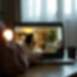 Virtual counseling session on a laptop screen