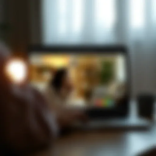 Virtual Counseling Experience Virtual counseling session on a laptop screen