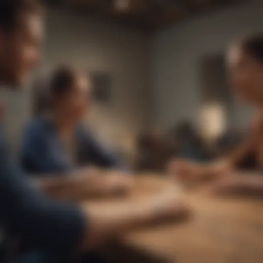 A team engaging in a gratitude exercise