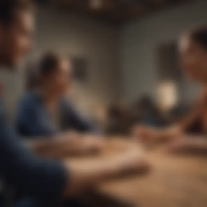 A team engaging in a gratitude exercise