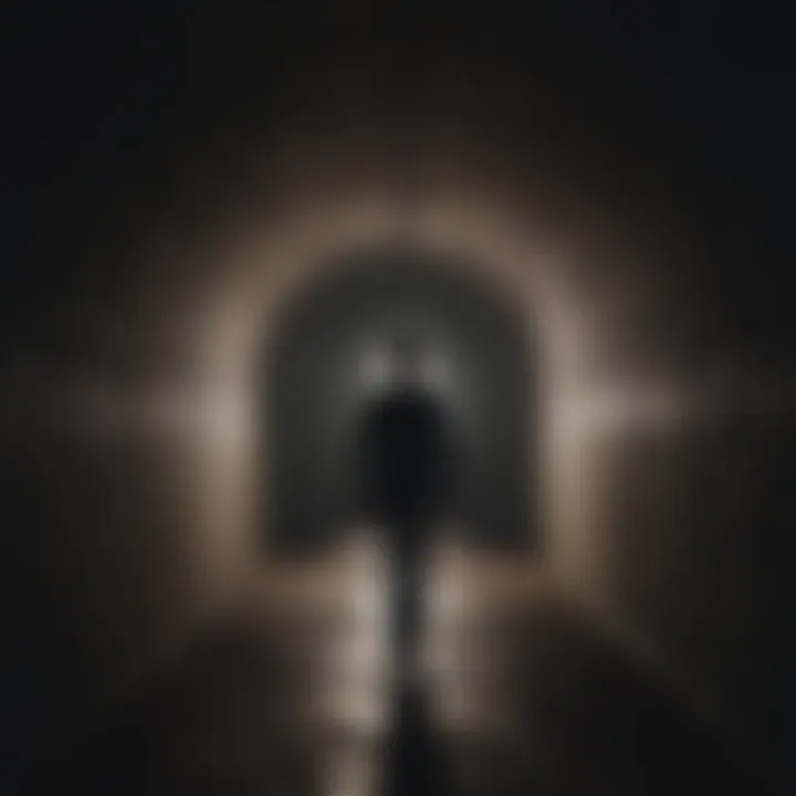 Symbolic illustration of a person finding light at the end of a dark tunnel