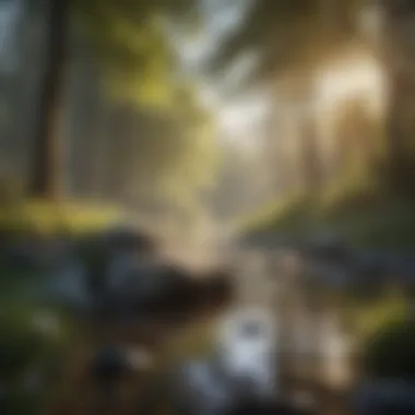 Mindfulness in Nature A serene landscape symbolizing mindfulness and tranquility
