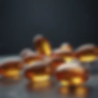 Precision Dosage of Fish Oil Capsules Illustration of fish oil capsules in a precision dosage setting