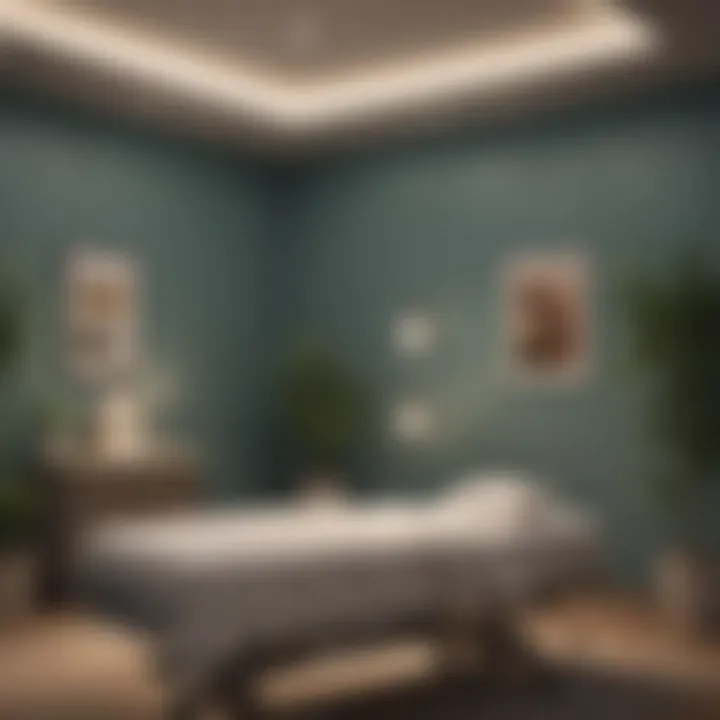 A serene inpatient treatment room designed for therapeutic purposes