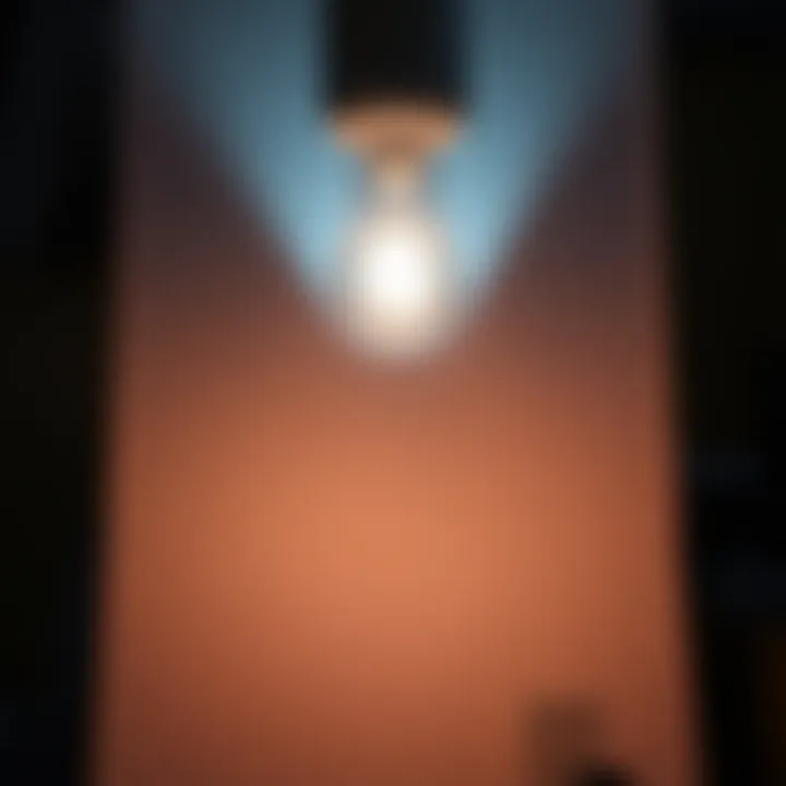 The Science of Light Therapy Close-up of a lamp emitting soothing light rays