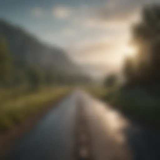 A serene landscape illustrating the journey of mental health.