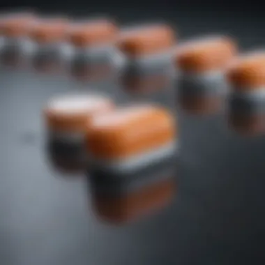 Exploring Medication Choices for Treatment A close-up of medication pills on a reflective surface.
