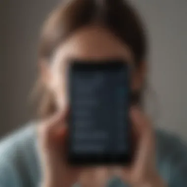 Navigating a meditation application on Android User interacting with meditation app