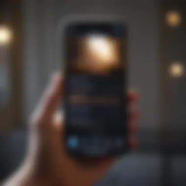 Interface of Mindfulness App on iPhone Mindfulness app interface on iPhone screen