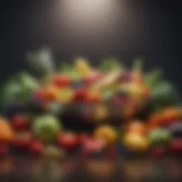 A vibrant array of fruits and vegetables symbolizing health and vitality