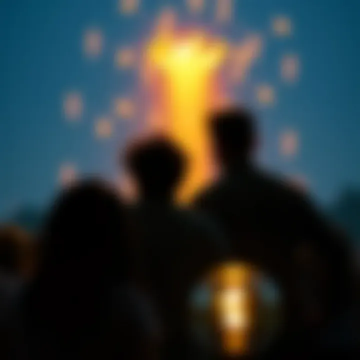 Together We Rise: The Strength of Community Illustration of support systems and community connections.